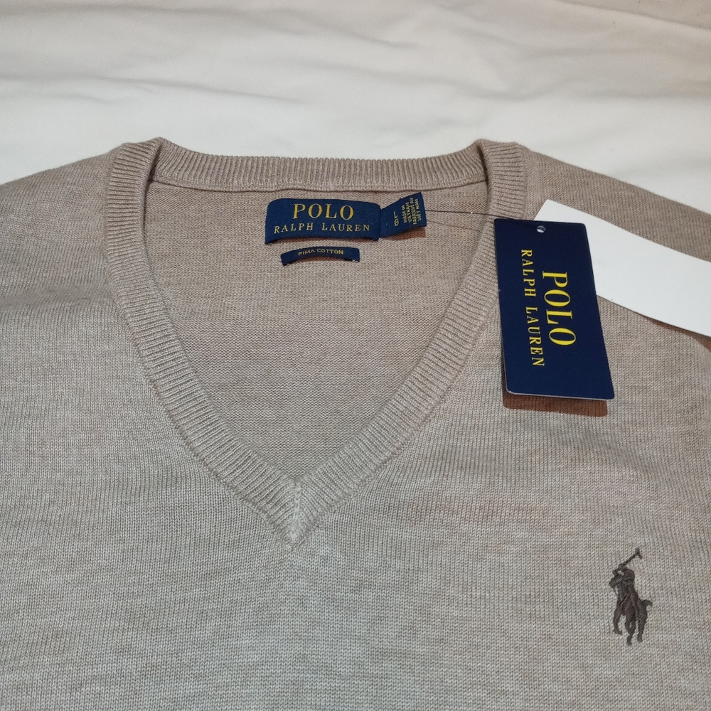 NWT Men's Polo Ralph Lauren V-neck Sweater